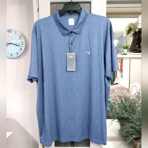 Callaway Opti Dry Polo XXL Peacoat Micro geo Pattern NWT